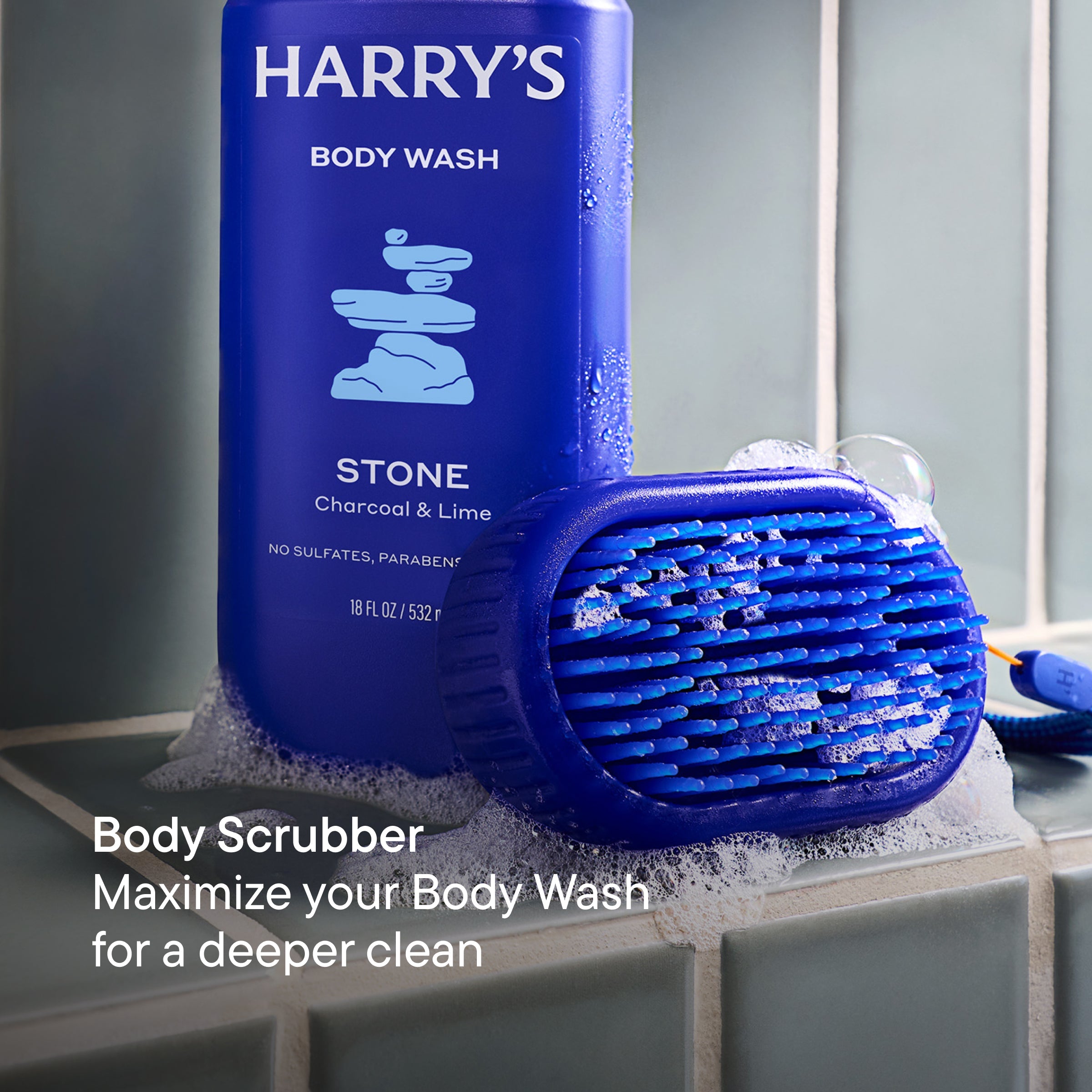 Harry’s 2 In 1 Scalp & Body Scrubber - Travel Ready Daily Shave Essentials